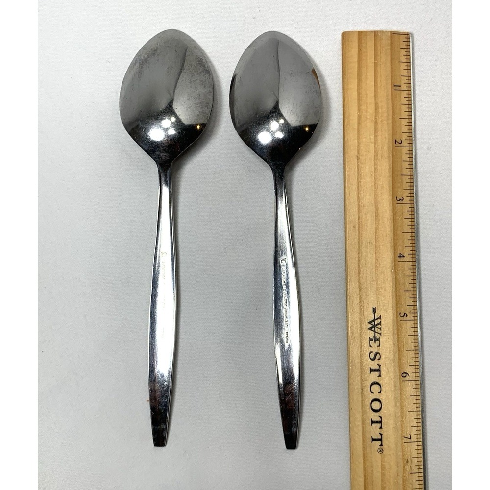 Lifetime Cutlery Stainless Table Spoon X2 Vintage Replacement‎ Flatware Scroll - Picture 4 of 5